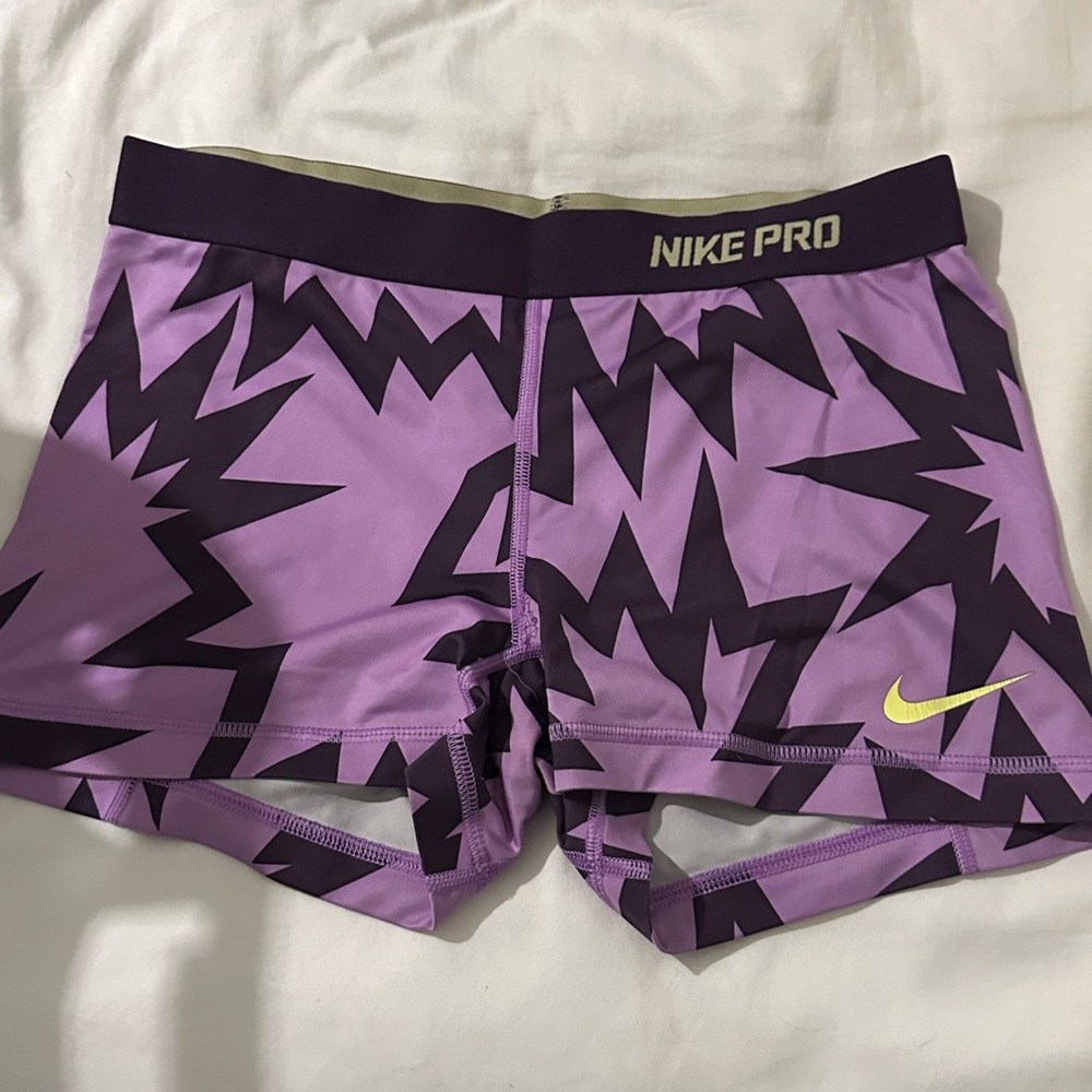 Nike Pro Purple and Black Athletic Shorts